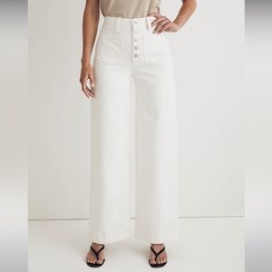NWT Madewell Superwide-Leg Jeans - White - 25